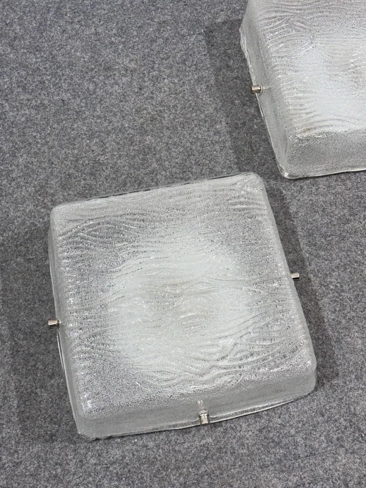 Kalmar Pareja De Apliques De Cristal Diseño Años 60 Italian en venta