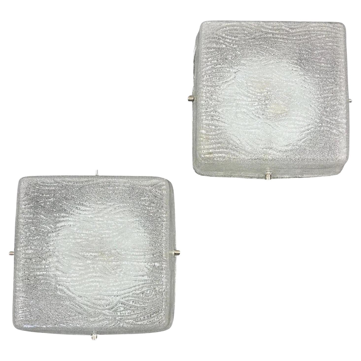 Kalmar Pareja De Apliques De Cristal Diseño Años 60 en venta