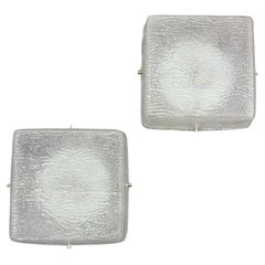 Kalmar Paar Glas-Wandlampen 1960er Jahre Design