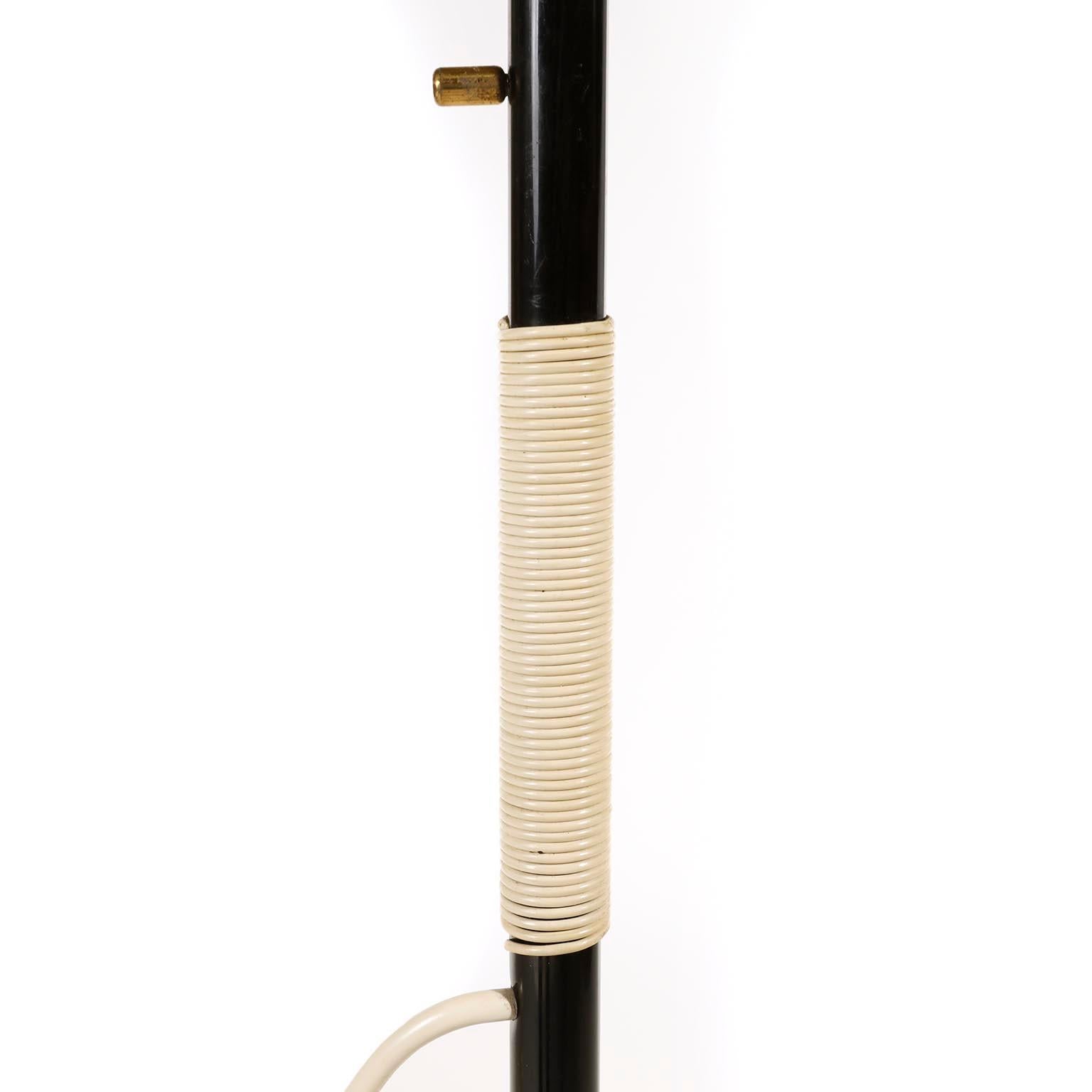 Mid-20th Century Kalmar Floor Lamp 'Pelican' Mod. 2097, Height Adjustable, Brass Black Iron, 1960