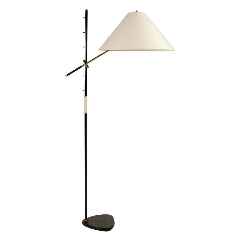 Kalmar Floor Lamp 'Pelican' Mod. 2097, Height Adjustable, Brass Black Iron,  1960 For Sale at 1stDibs | pelican 1960