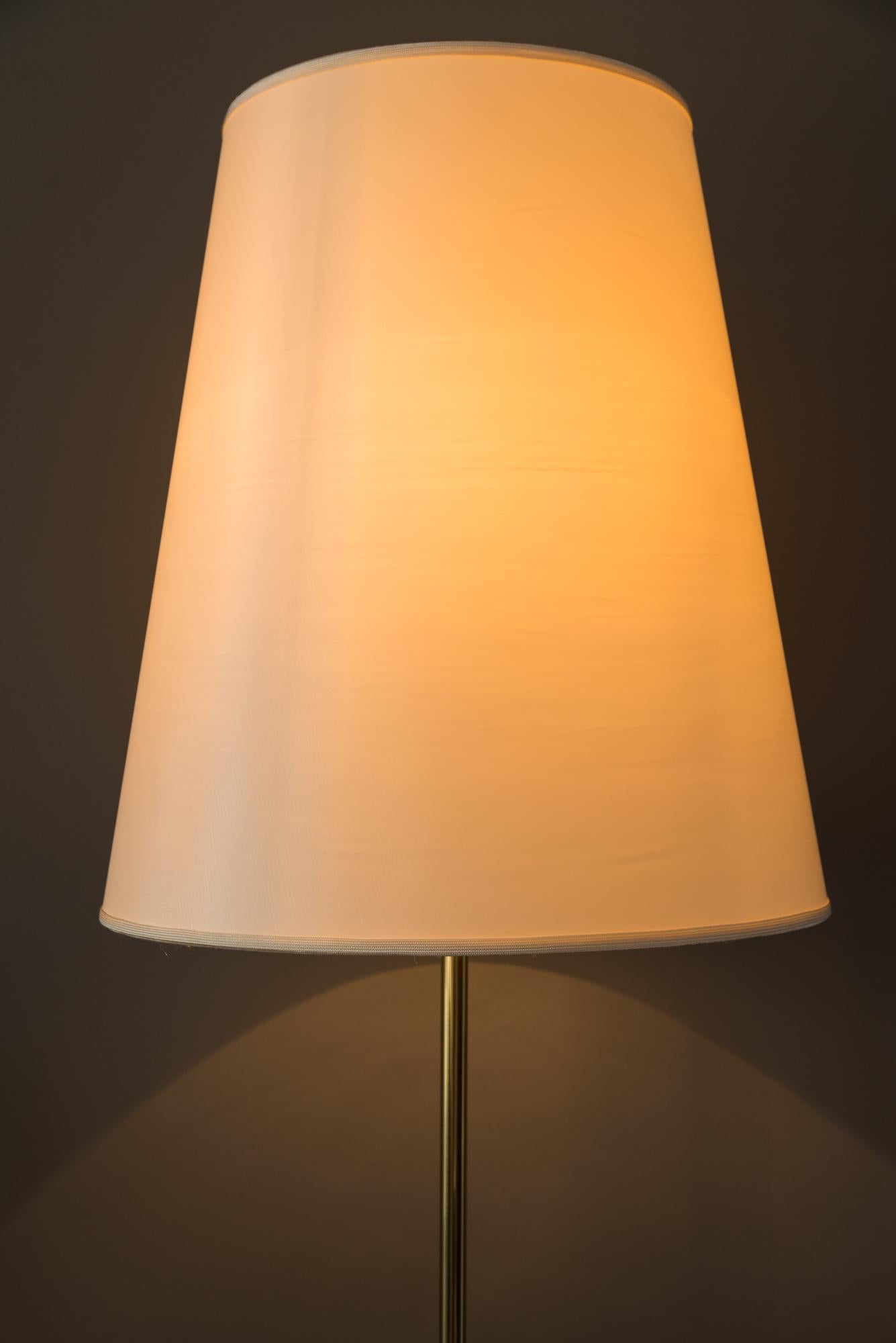 Lacquered Kalmar Floor Lamp with Fabric Shade, circa 1950s