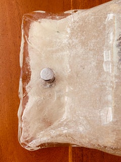 Kalmar Frosted Square Glass Wall Lights, Austria, 1970