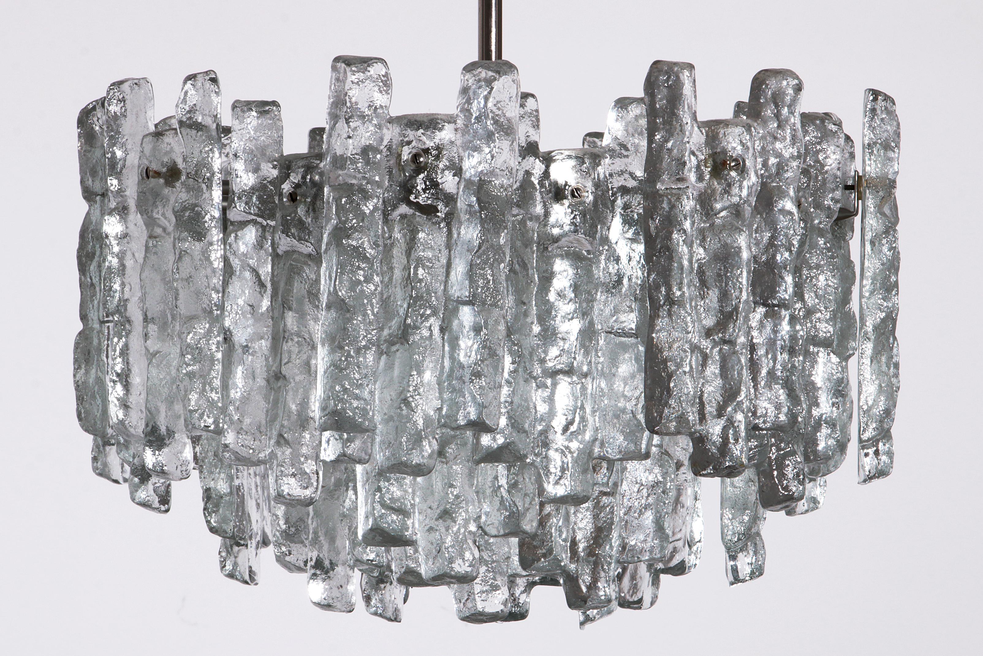 Metà XX secolo Lampada a sospensione Kalmar in vetro di Murano Design/One anni '60, Austria in vendita