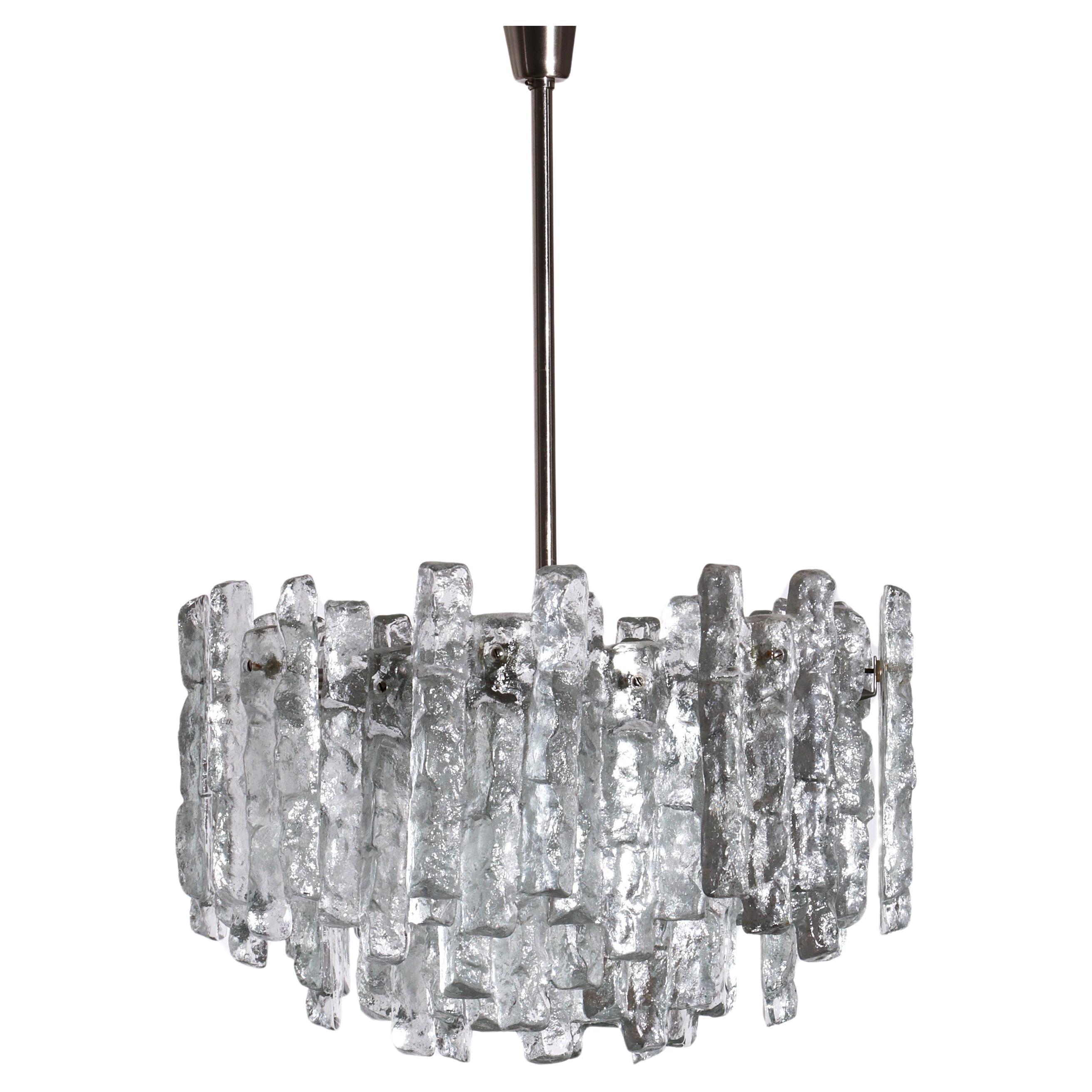 Lampe suspendue Kalmar en verre de Murano, design vintage des années 1960, Autriche