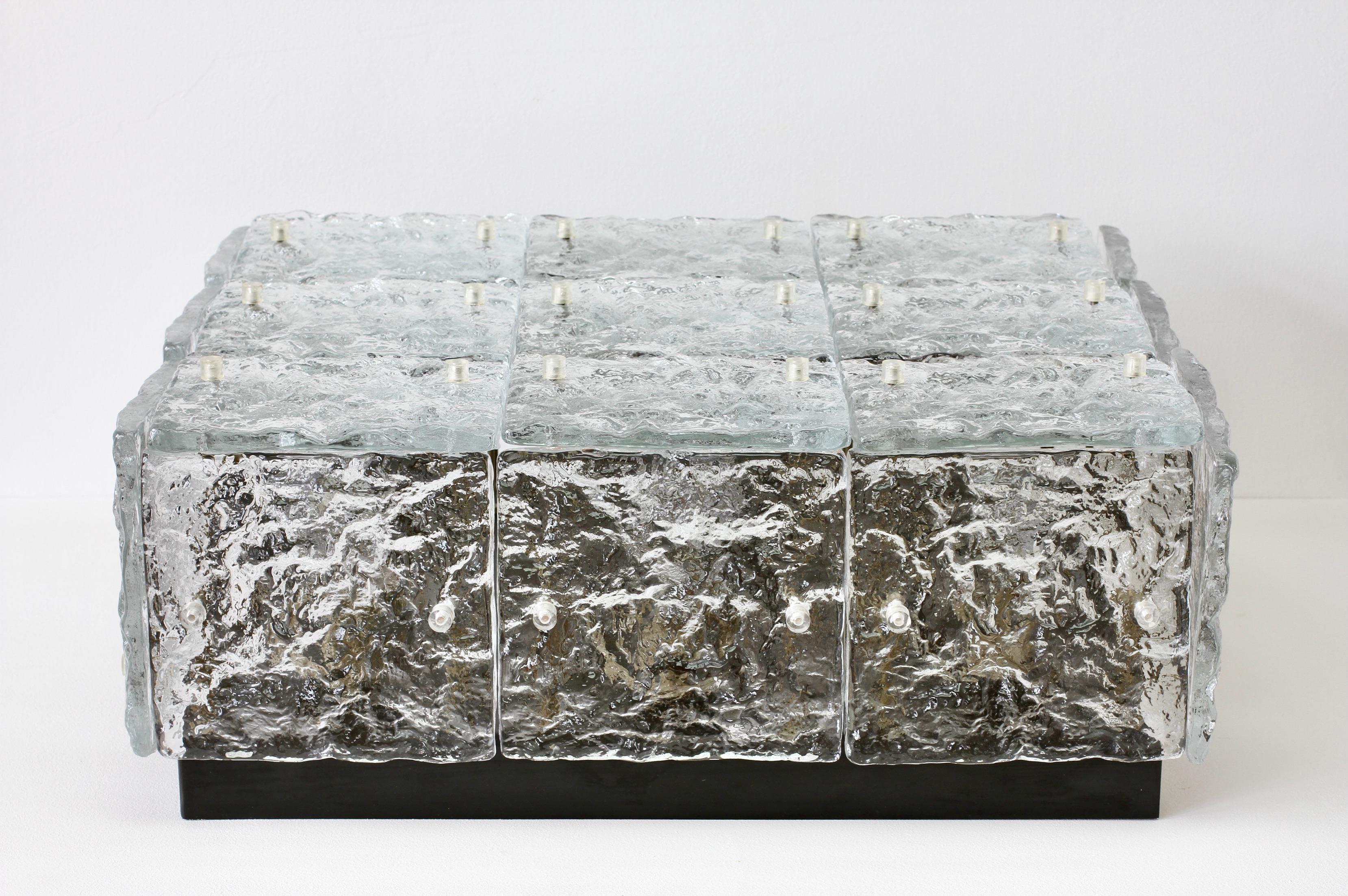 Kalmar Huge Large Ice Crystal Glass Austrian Flushmount, 1960s For Sale 4