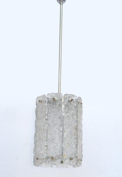 Kalmar Eis-Kronleuchter aus Chrom und Kristallglas, Mid-Century Modern, Österreich