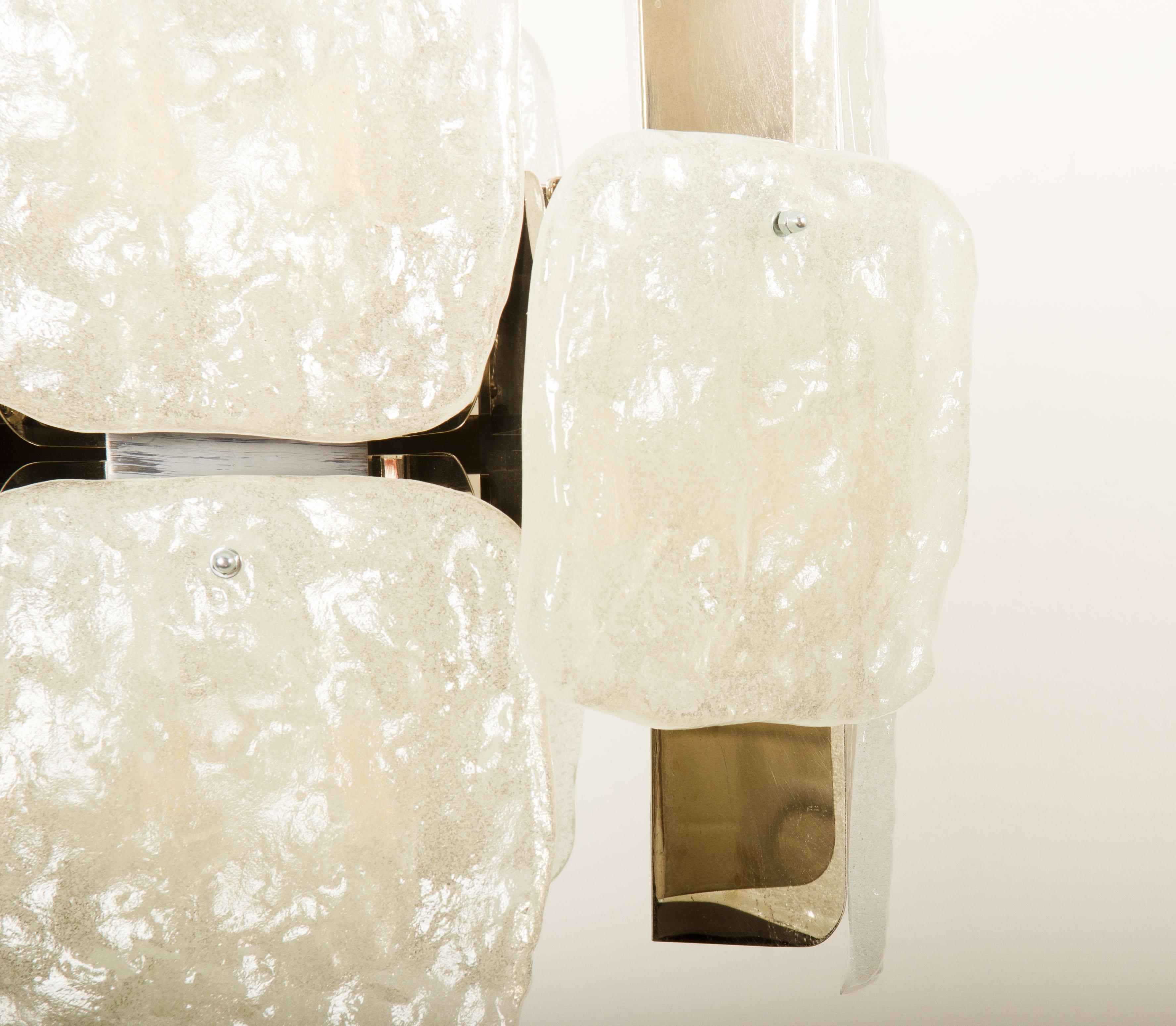 Kalmar Eisglas-Kronleuchter „Aggstein“ aus Kalmar (Moderne der Mitte des Jahrhunderts) im Angebot