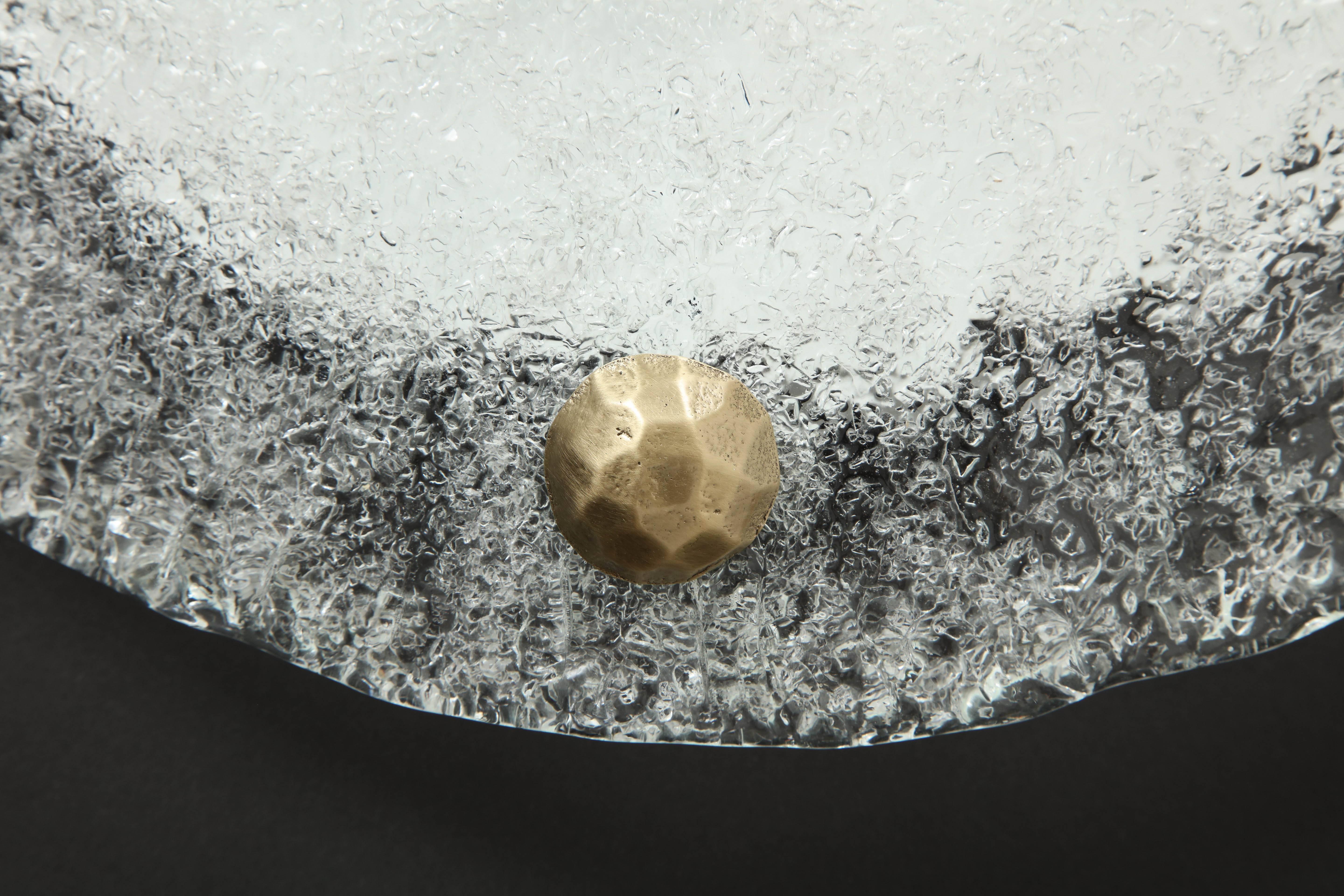 Kalmar Ice Glass Disc Flushmount 3