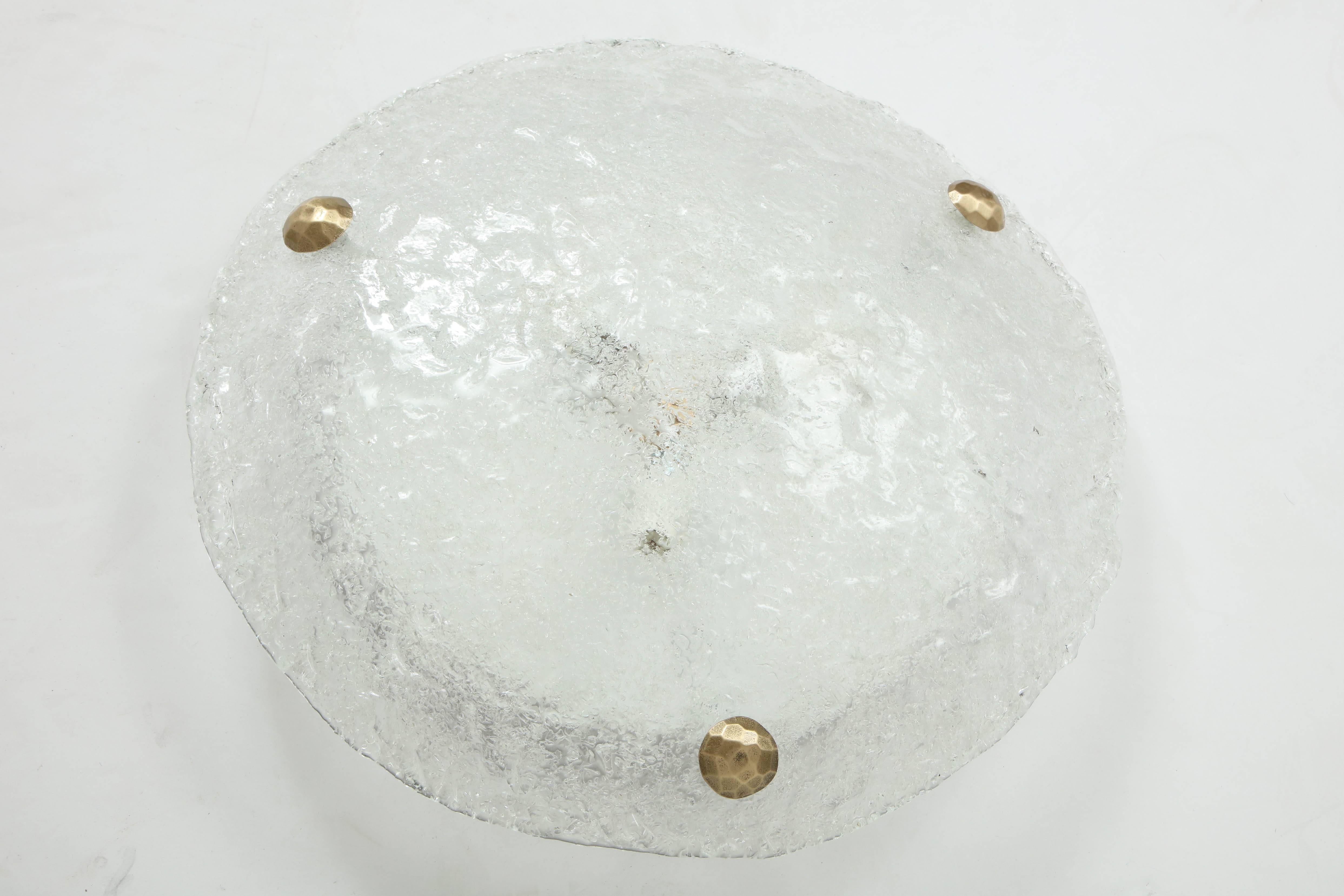 Kalmar Ice Glass Disc Flushmount 1