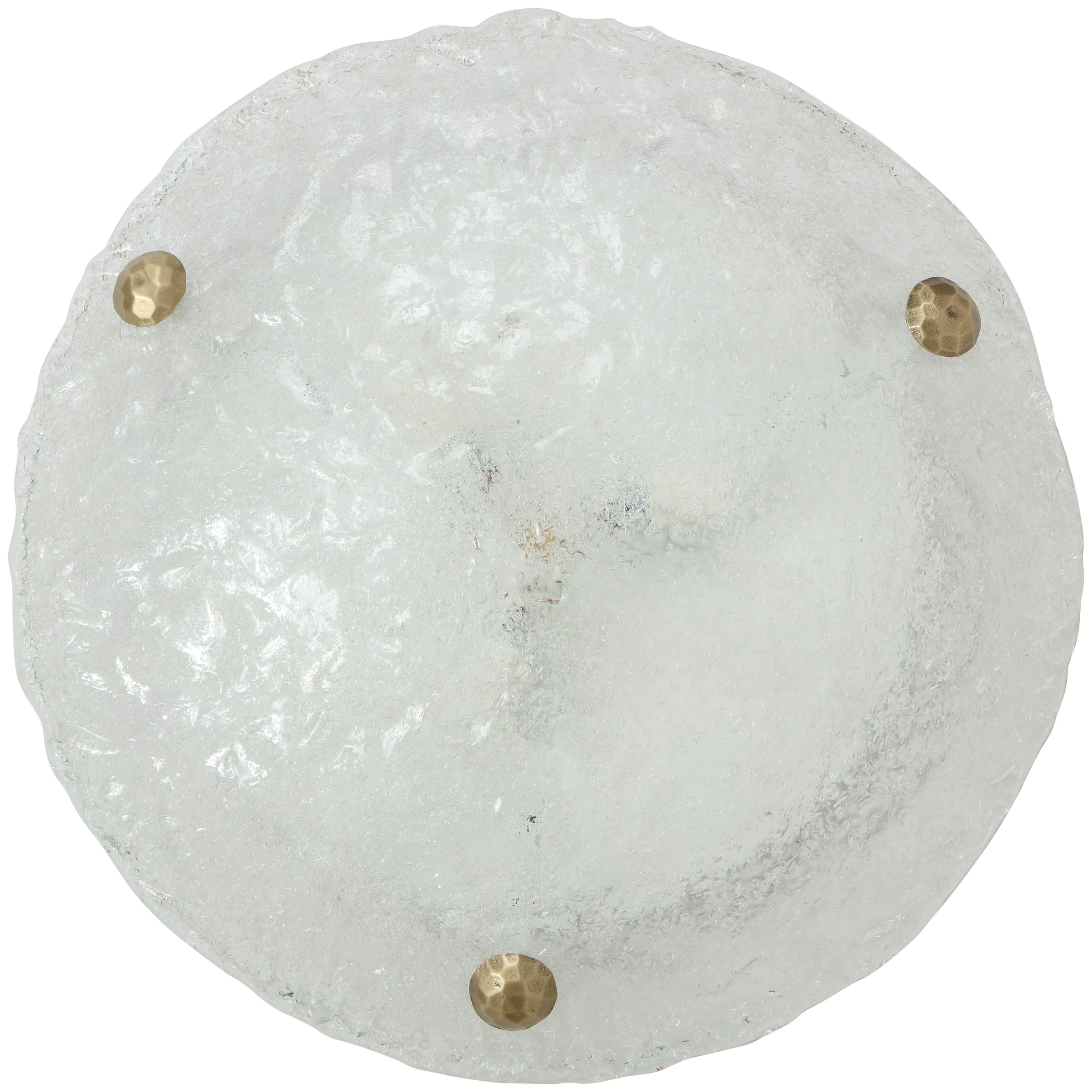 Kalmar Ice Glass Disc Flushmount