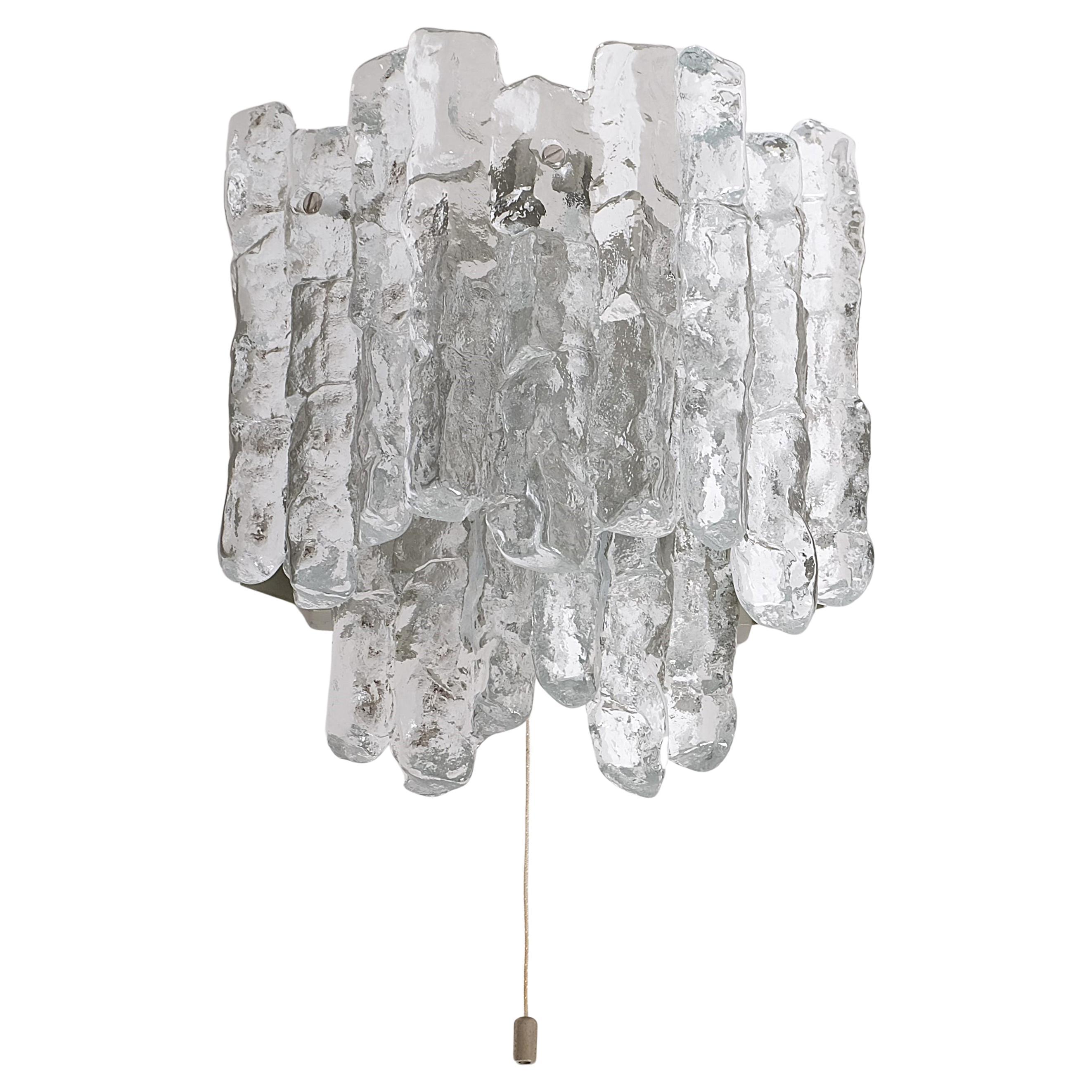 Kalmar Aplique de cristal de Murano, Austria Años 60