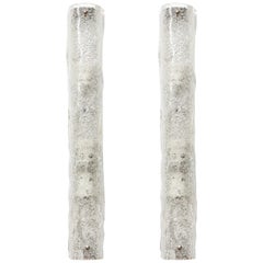 Kalmar Ice Glass Sconces, Pair