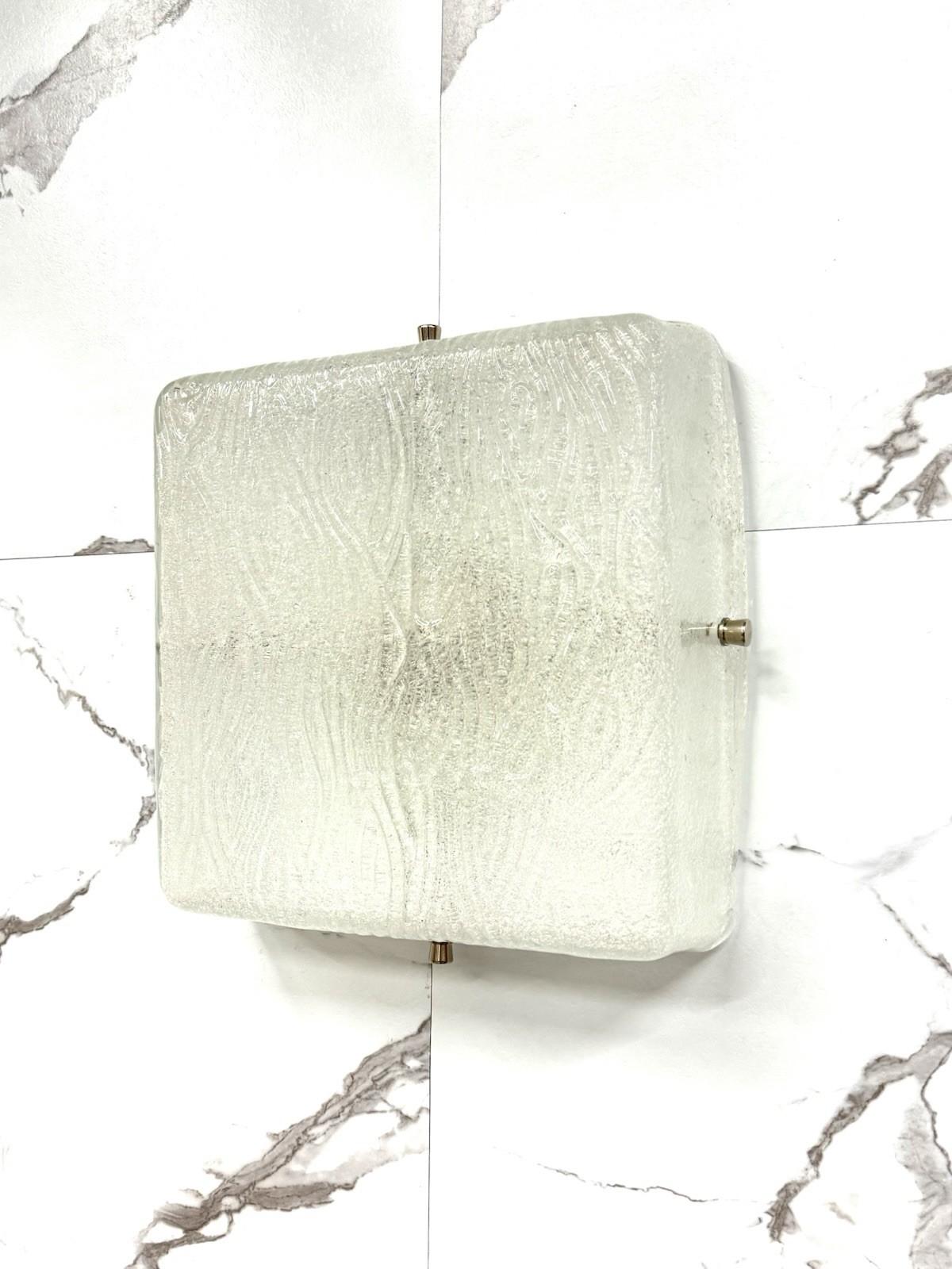 Mid-Century moderno Kalmar Lampada Da Parete Vetro 1960’s Design Modernariato in vendita