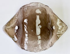 Kalmar 1 of 3 Large Vintage Midcentury 1970s Mazzega Glass Wall Light Sconce