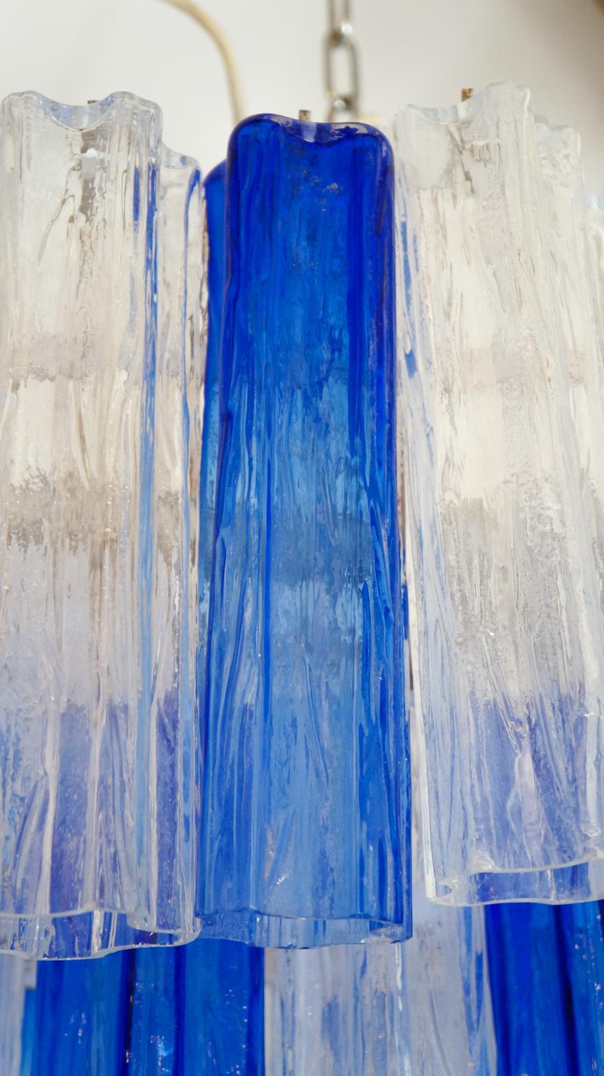 Lámpara Tronchi de cristal de Murano azul, moderna de mediados de siglo Kalmar, años 80 en venta 3