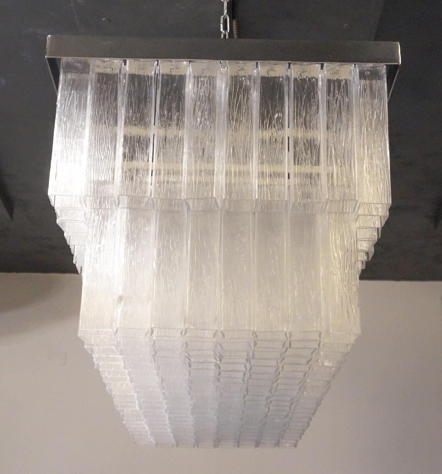 Stile di Venini, lampadario in vetro di Murano della metà del secolo, 1979 in vendita 4