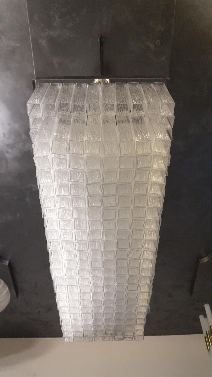 Stile di Venini, lampadario in vetro di Murano della metà del secolo, 1979 in vendita 6