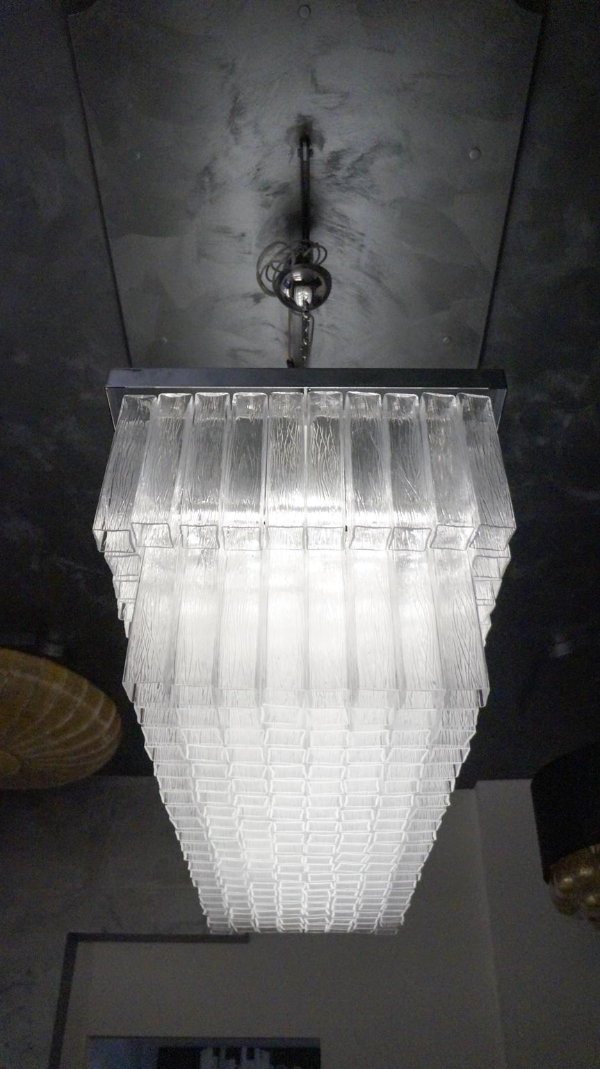Stile di Venini, lampadario in vetro di Murano della metà del secolo, 1979 in vendita 9