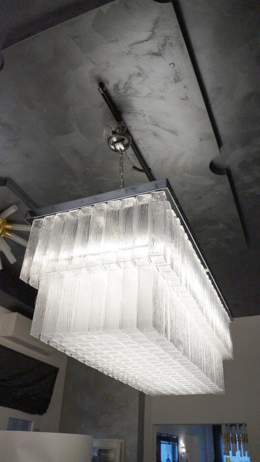 Stile di Venini, lampadario in vetro di Murano della metà del secolo, 1979 in vendita 10