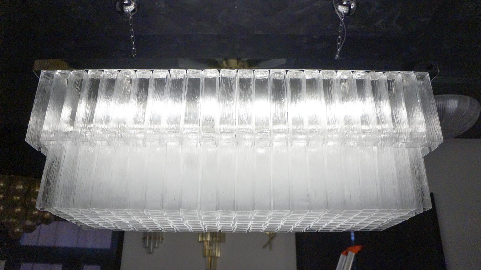 Stile di Venini, lampadario in vetro di Murano della metà del secolo, 1979 in vendita 11