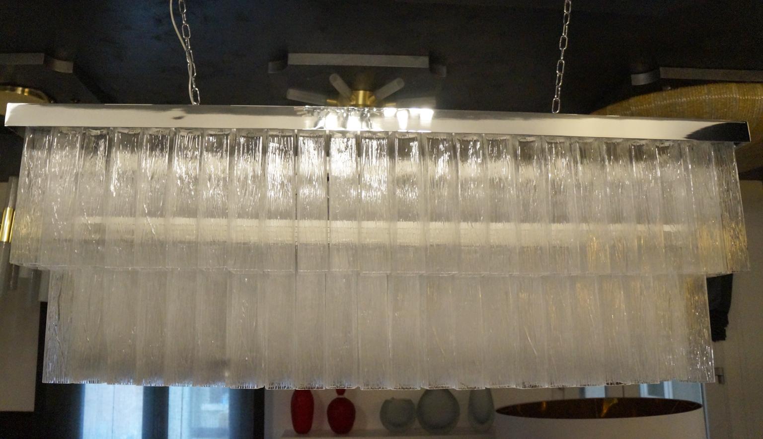 XXI secolo e contemporaneo Stile di Venini, lampadario in vetro di Murano della metà del secolo, 1979 in vendita