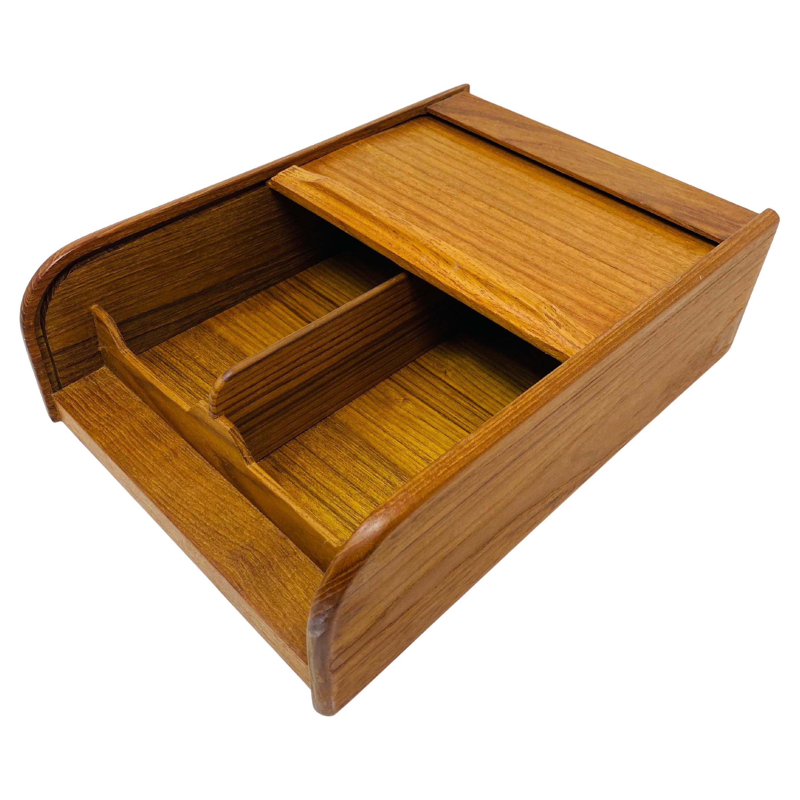 Kalmar Mid-Century Teak Desk Organizer / Letter Tray 1970s