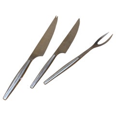 KALMAR Modern Designs Stainless Steel Cutlery Carving Set 3 Pieces ITALY