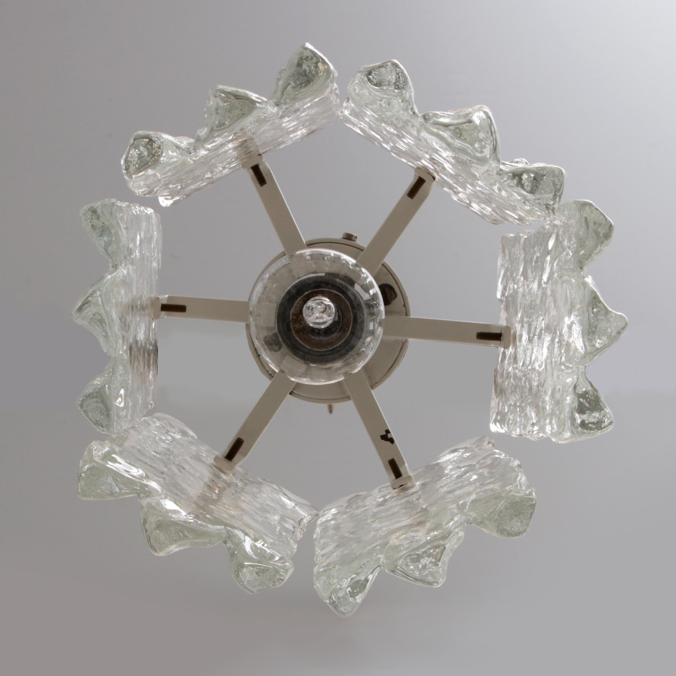 Kalmar Murano Glass Ceiling Lamp, 1960 Austria. A Beautiful Hanging Lamp from K For Sale 1