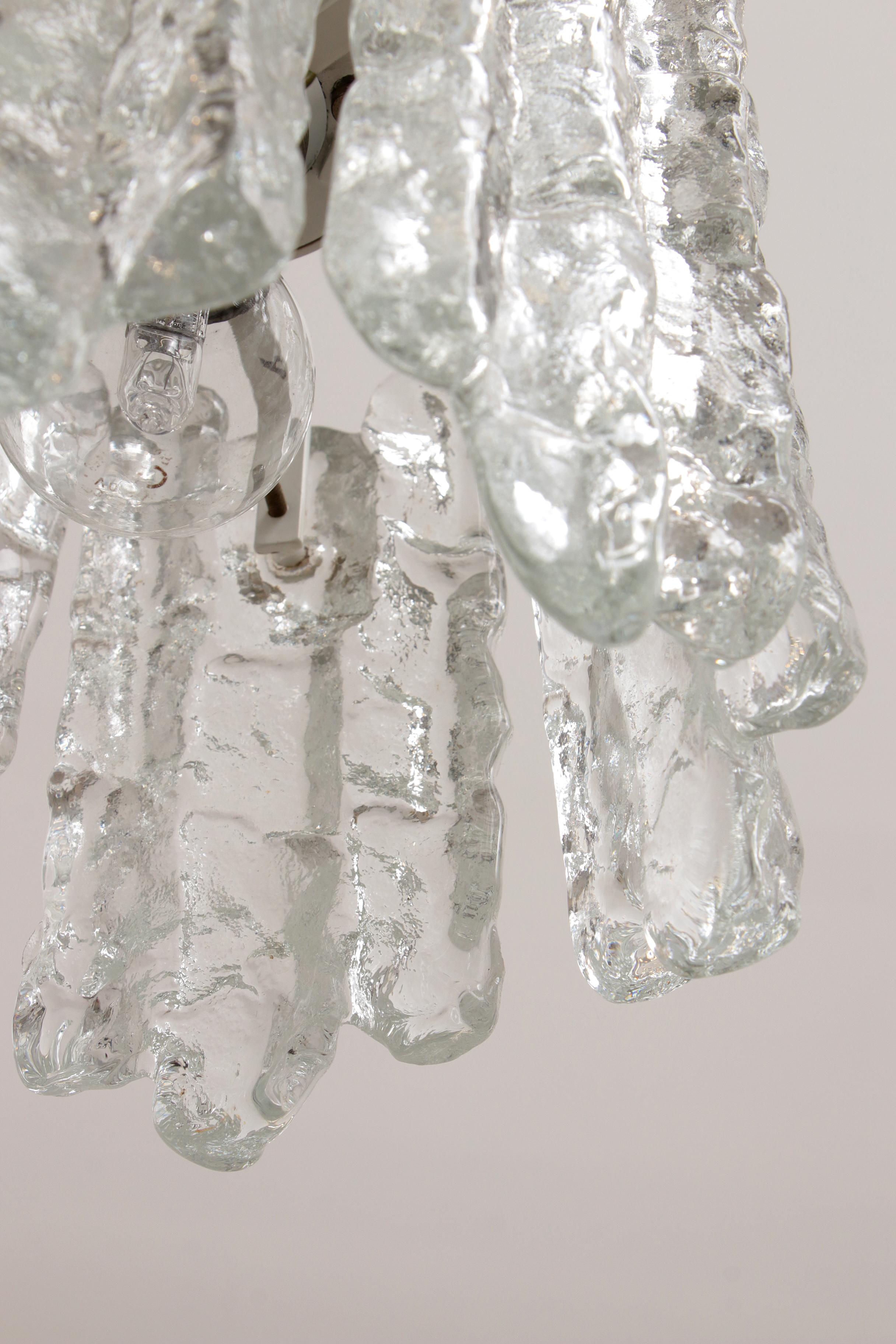Kalmar Murano Glass Ceiling Lamp, 1960 Austria. A Beautiful Hanging Lamp from K For Sale 2