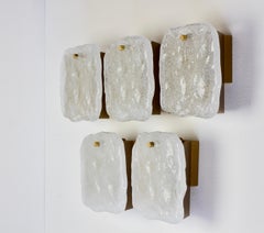 A Single Austrian Vintage Pulegoso "Foam" Glass Wall Light / Sconce by Kalmar
