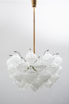 Kalmar Onion Shaped Glass Chandelier, 1950s
