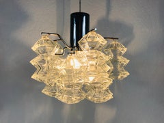 Kalmar "Pagoda" Midcentury Glass Chandelier, circa 1960s