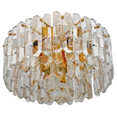 Semiplafón Kalmar Palazzo Dorado 24K con elementos de cristal, 1970, Austria