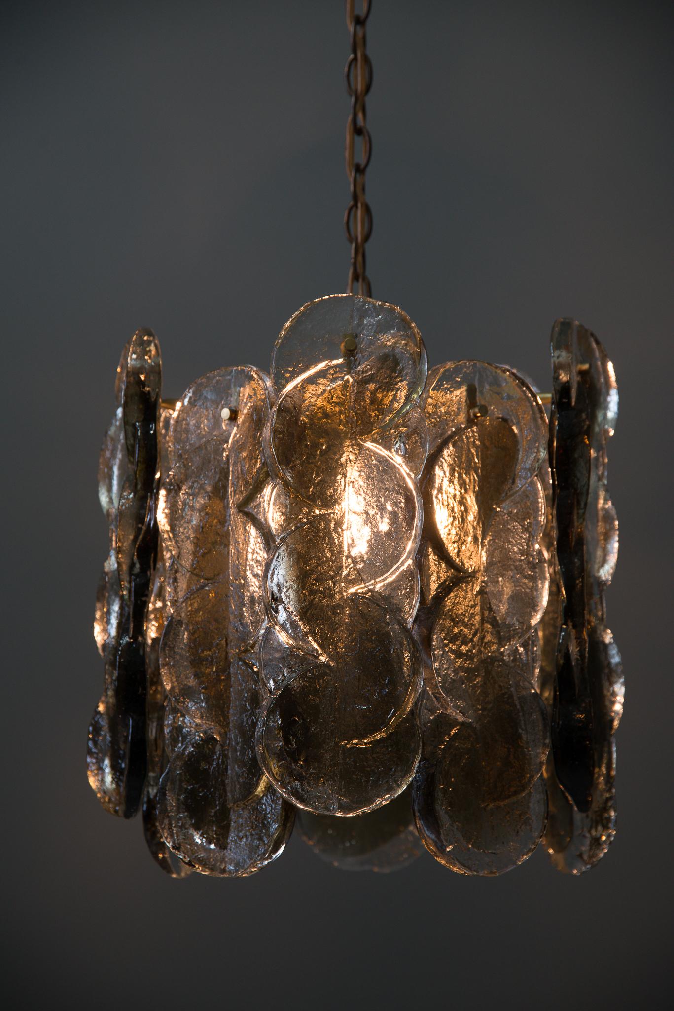 Kalmar Pendant with Swirl Glass, 1960s 3