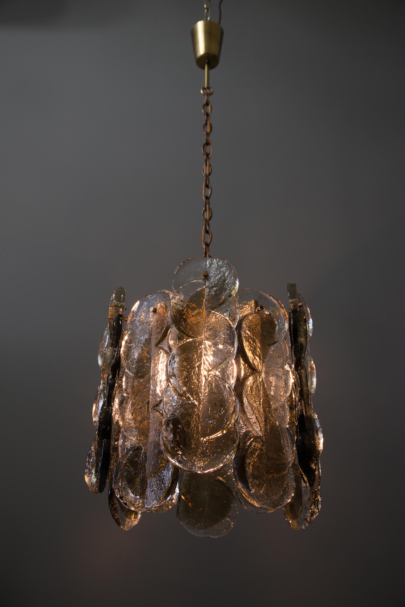 Kalmar Pendant with Swirl Glass, 1960s 5
