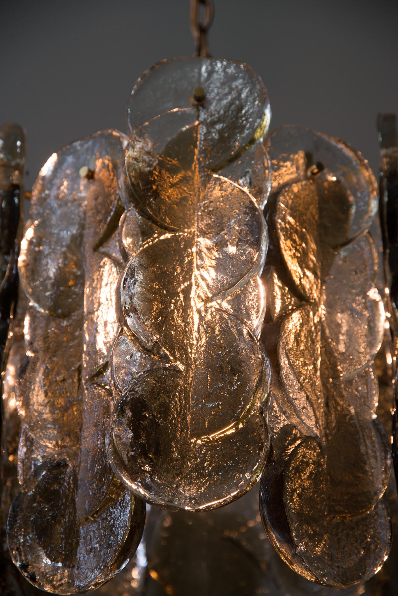 Kalmar Pendant with Swirl Glass, 1960s 6