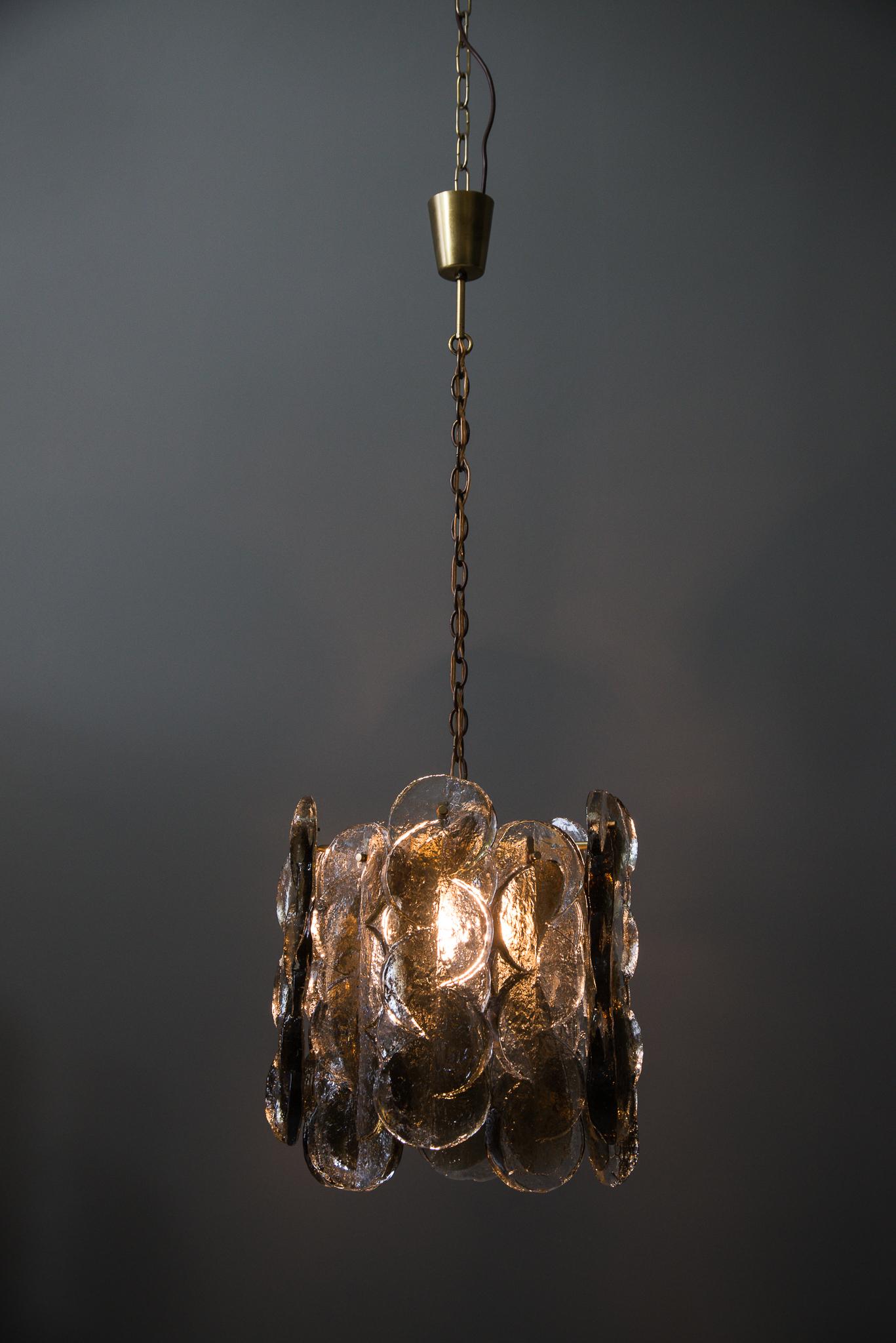 Kalmar Pendant with Swirl Glass, 1960s 2