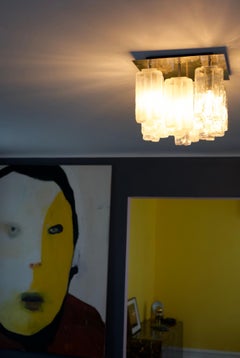 Kalmar Einbaubeleuchtung aus poliertem Chrom mit Glasschirmen, Österreich, 1970