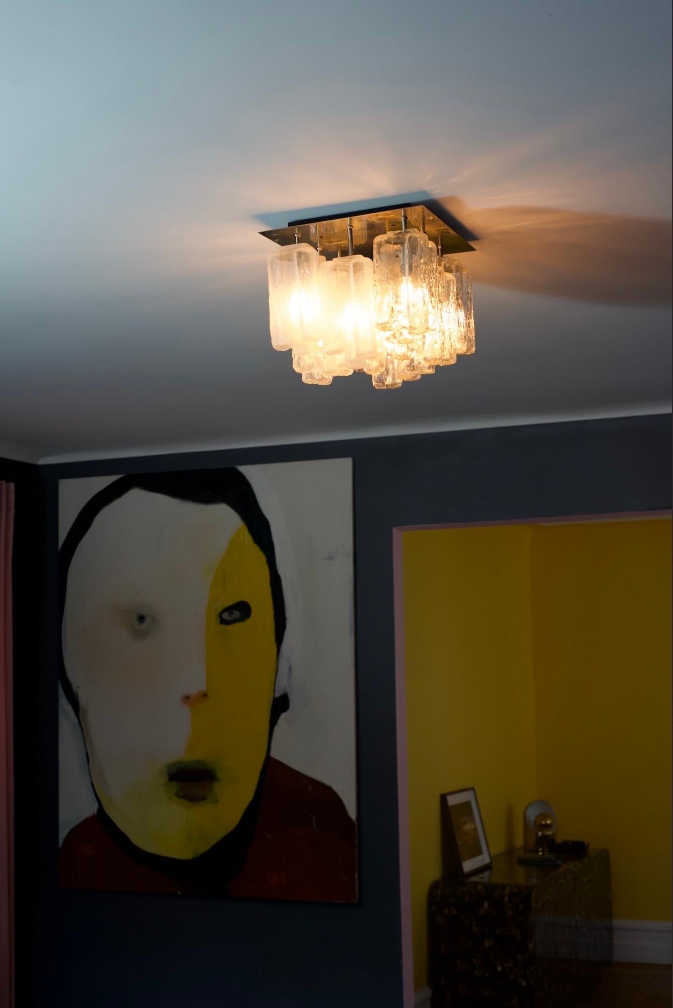 Verre Monture Kalmar en chrome poli avec abat-jour en verre, Autriche, 1970 en vente
