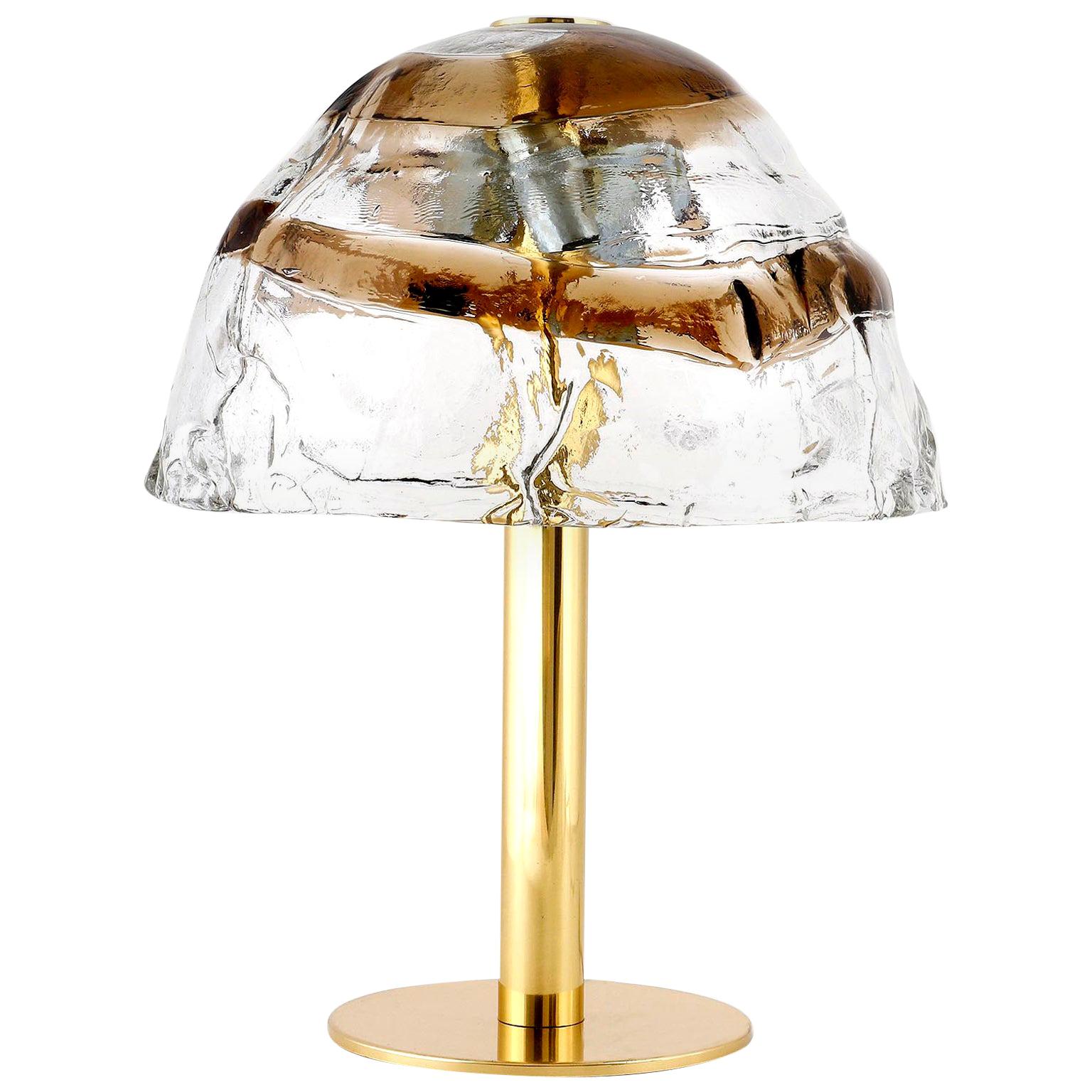 Kalmar Table Lamp 'Dom', Brass and Murano Glass, 1970
