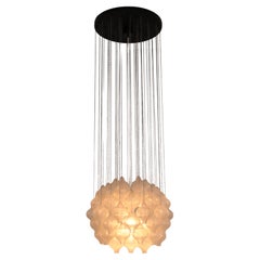 Kalmar 'Tulipan' Chandelier Pendant Light, Blown Glass 1970