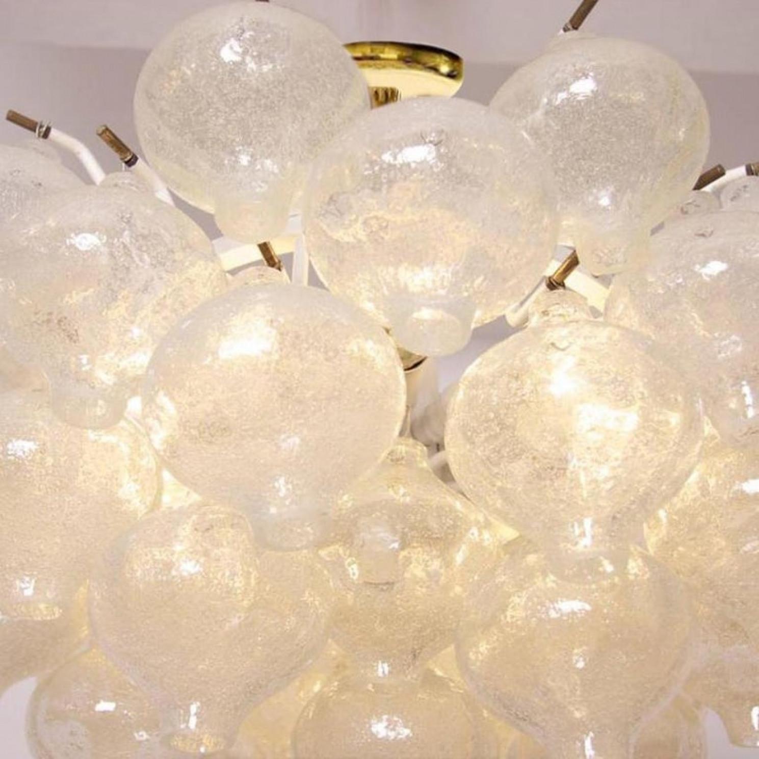 Kalmar 'Tulipan' Clear Glass Light Fixture, Austria 1960s For Sale 2