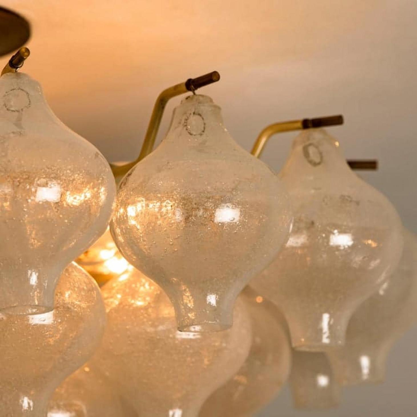 Autrichien Luminaire en verre clair 