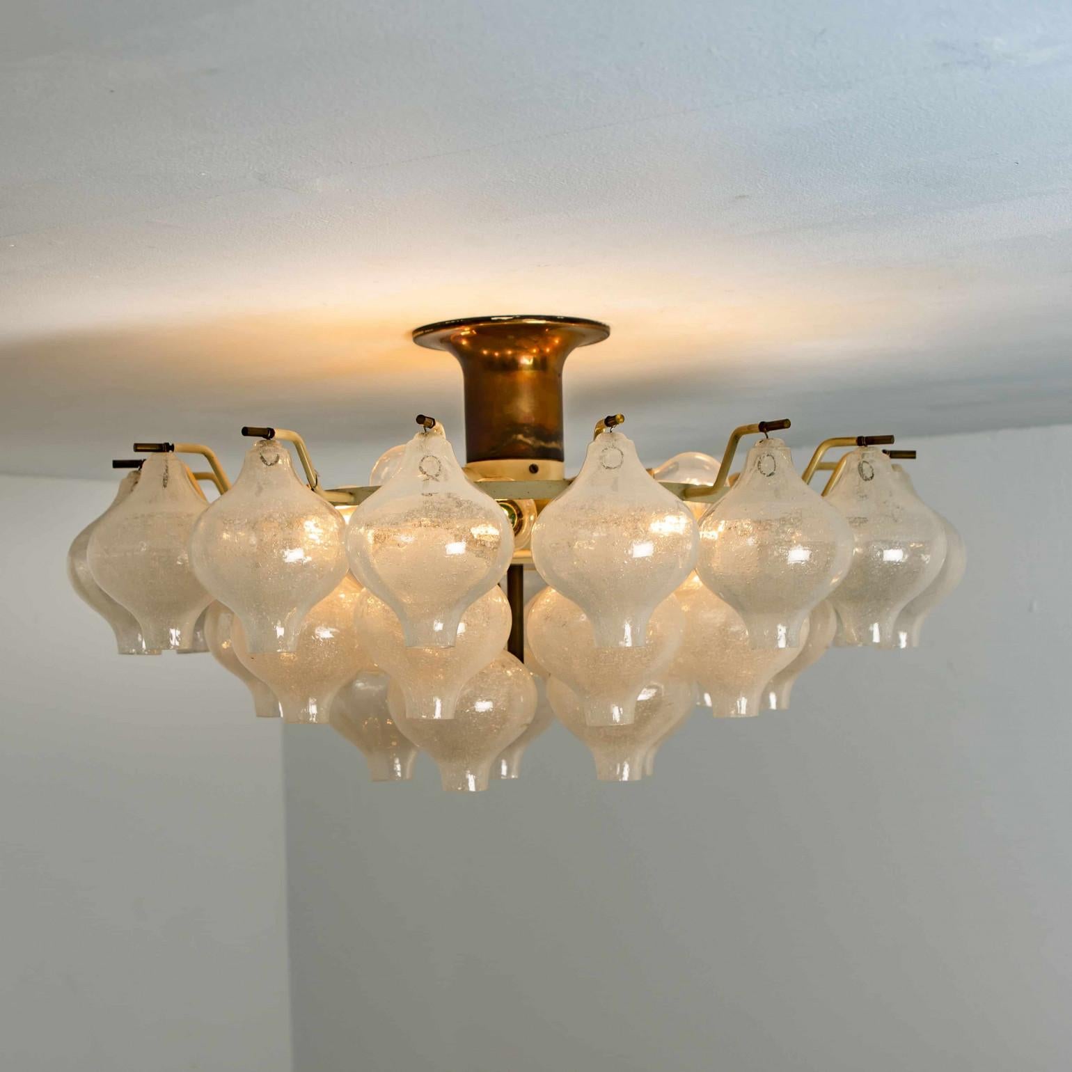 Metal Kalmar 'Tulipan' Light Fixture, 1960s For Sale