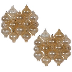 Kalmar Tulipan Glass Sconces, Austrian, circa 1960