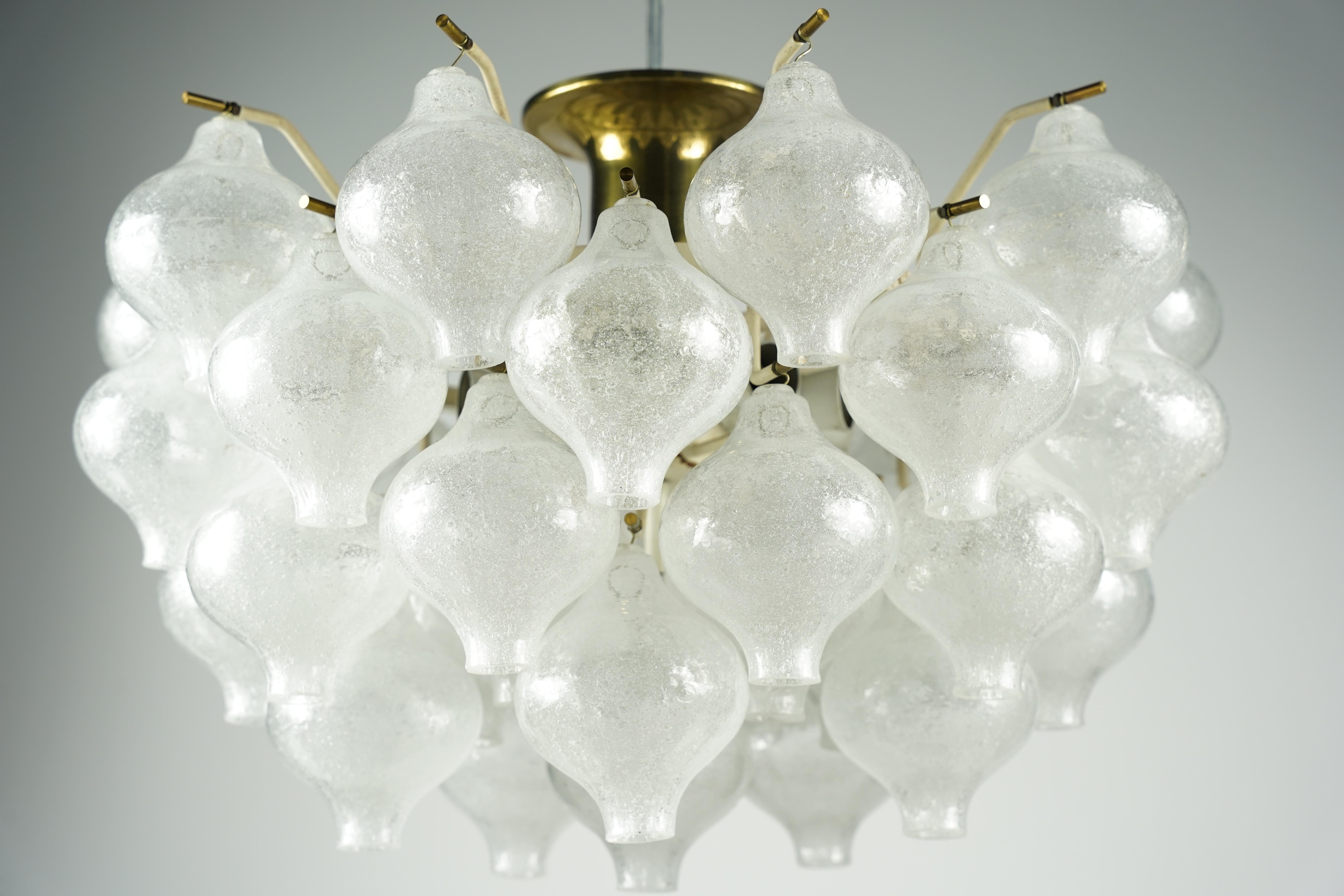Mid-Century Modern Kalmar Tulipan semi flush mount 1960, Austria For Sale