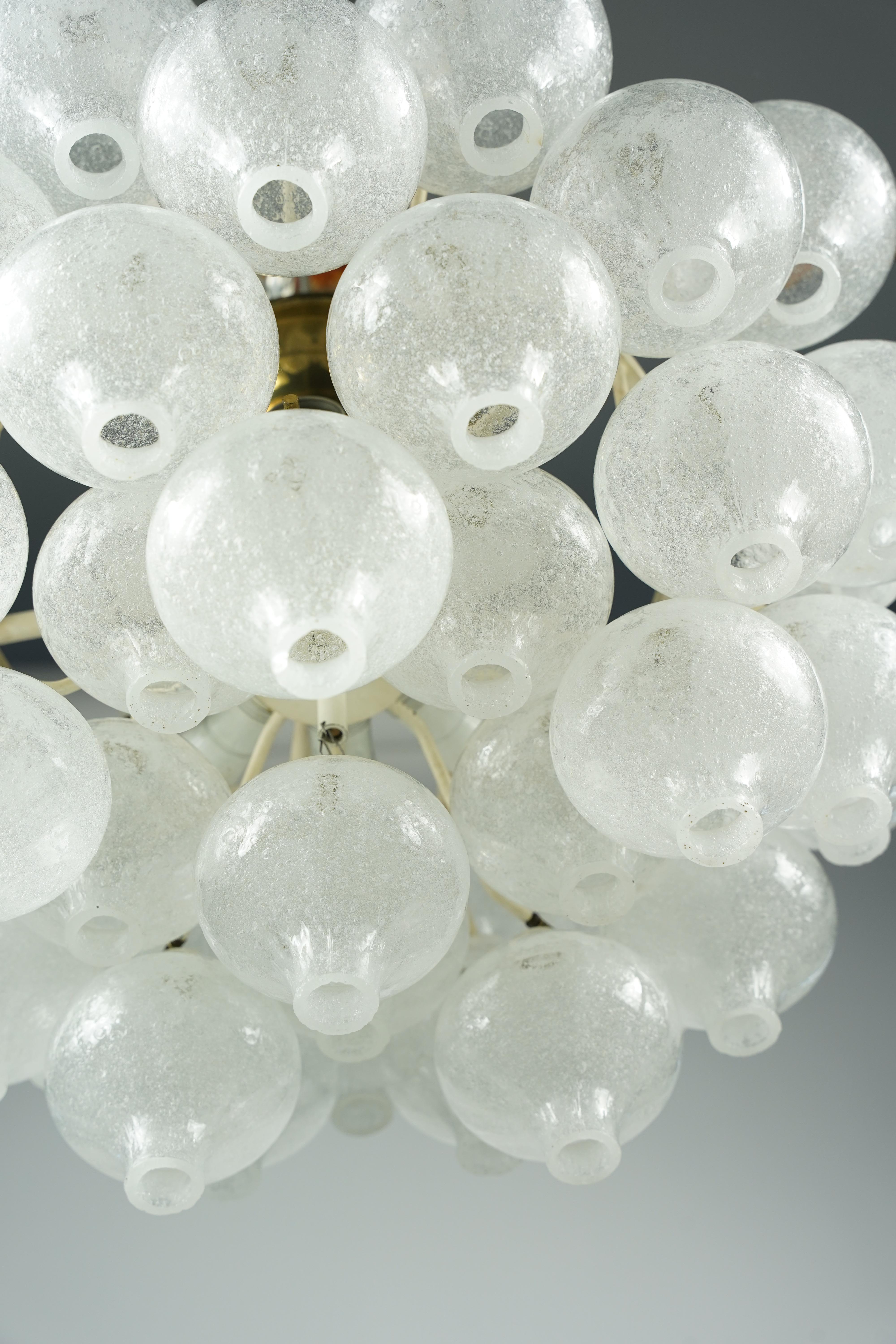 Cast Kalmar Tulipan semi flush mount 1960, Austria For Sale