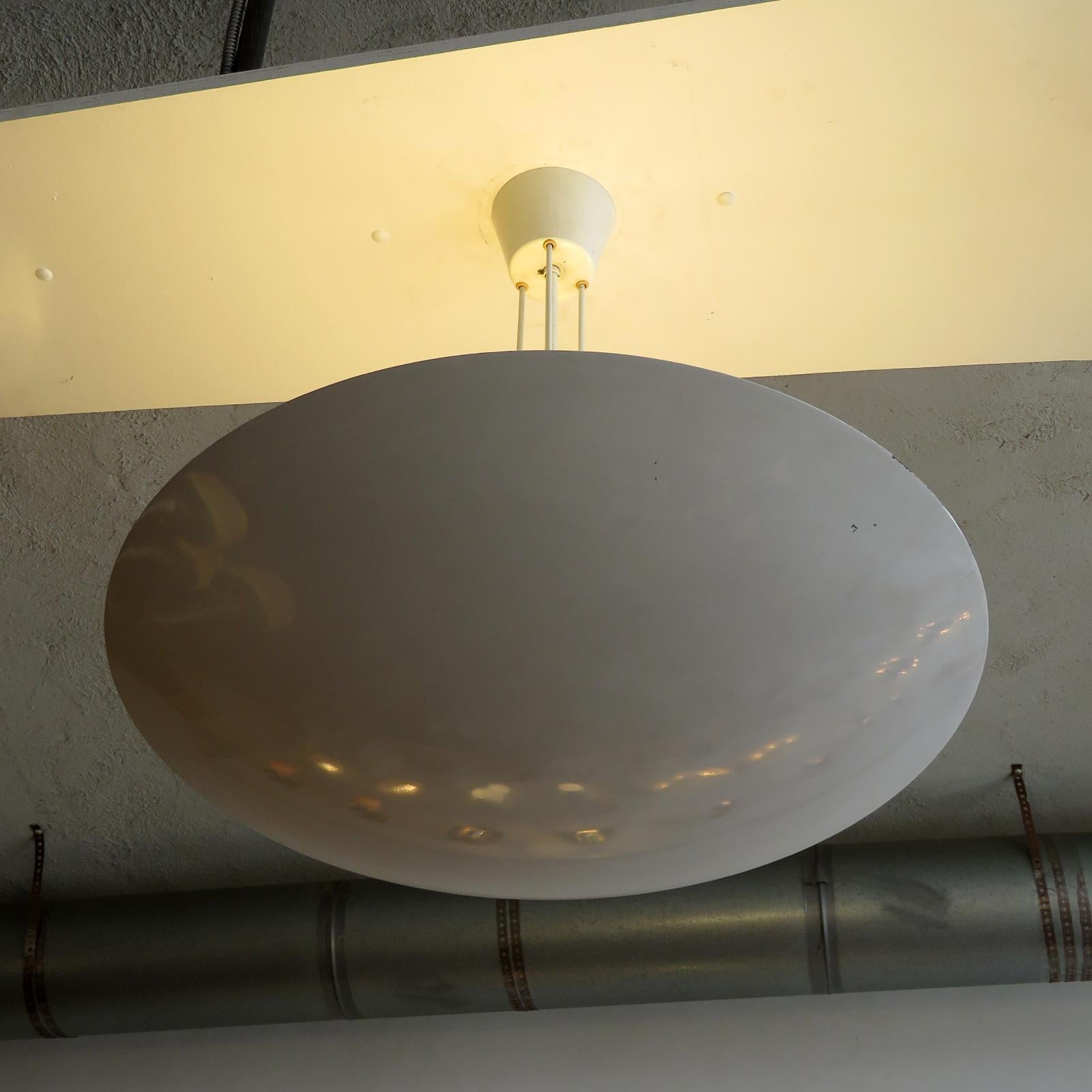 Kalmar Uplight Bowl Pendant Light, 1970 In Good Condition In Los Angeles, CA