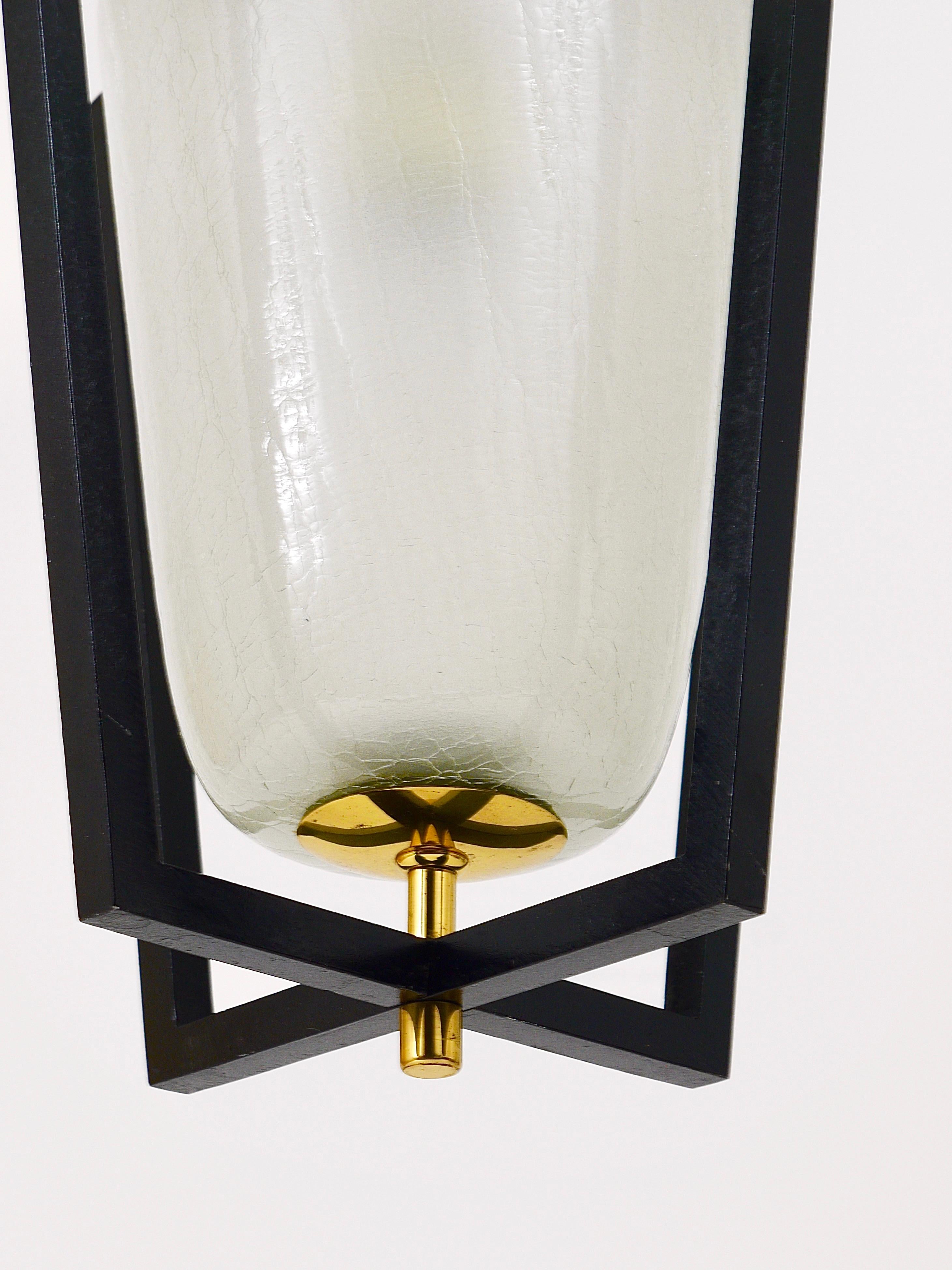 Kalmar Vienna Brass Lantern Midcentury Pendant Lamp, Austria, 1950s  For Sale 10